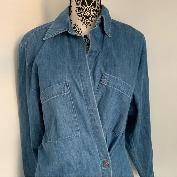 ZARA The Erin Denim Wrap Dress - Picture 9 of 14